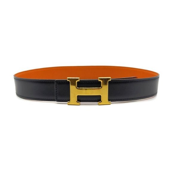 Authentic Hermes H Gold Buckle Reversible Belt - Picture 2 of 9